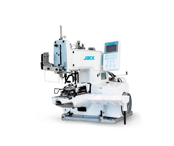 MAQUINA DE PREGAR BOTÃO JACK MOTOR DIRECT DRIVE JK-1377EB - 220 V COM PÉS E MESA MONTADOS