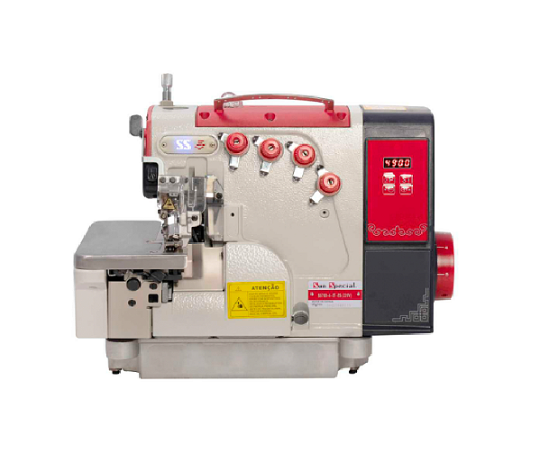 MAQUINA OVERLOQUE PONTO CADEIA SUN SPECIAL SS70D-4-ST-ES - 110 V + KIT PREMIUM E CADEIRA PARA COSTUREIRA