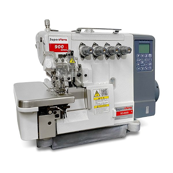 Maquina Overloque Ponto Cadeia Eletrônica com Motor de Passo SuperNova SO-900S-4 - 220 v COM PÉS E MESA MONTADOS