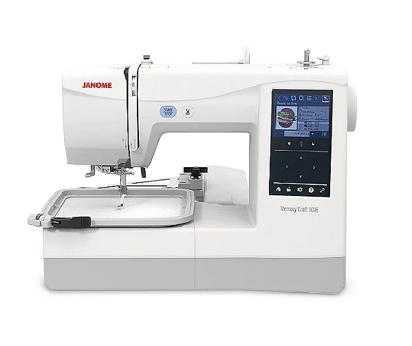 Máquina de Bordado Janome MC100E Área 14x14 cm - AUTOVOLT 110/220 V + KIT DE BORDADOS