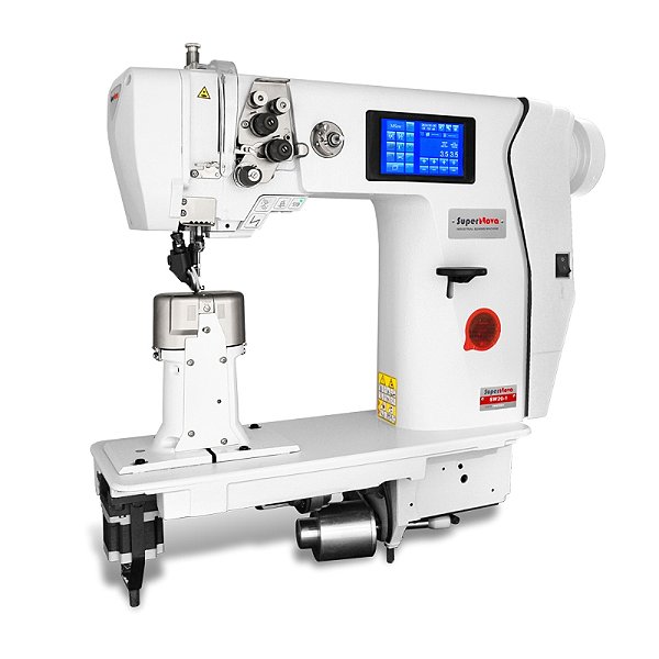 Maquina Coluna Eletro-Eletrônica 2 Agulhas com Motor de Passo SuperNova SW20-2-D3 - 220 V COM PÉS E MESA MONTADOS