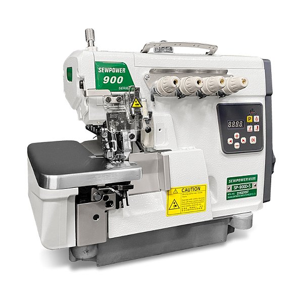 Maquina Interloque Média SewPower SP-900D-5 - 220 V COM PÉS E MESA MONTADOS