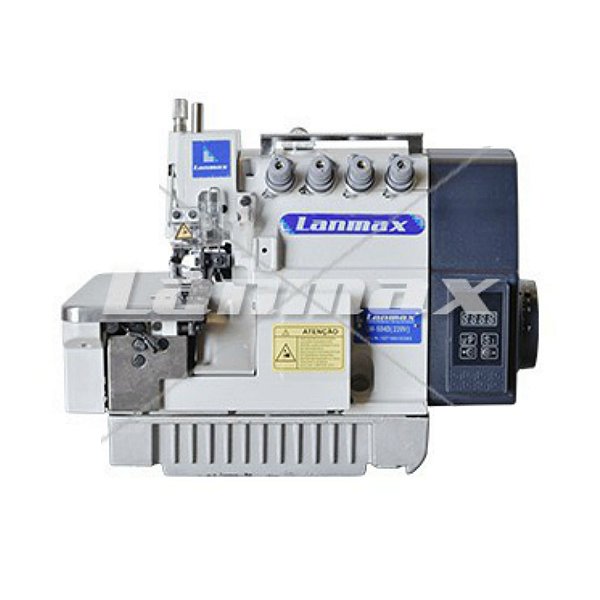 MAQUINA DE COSTURA OVERLOQUE 2 AGULHAS PONTO CADEIA DIRECT DRIVE LANMAX LM-504D - 220 V