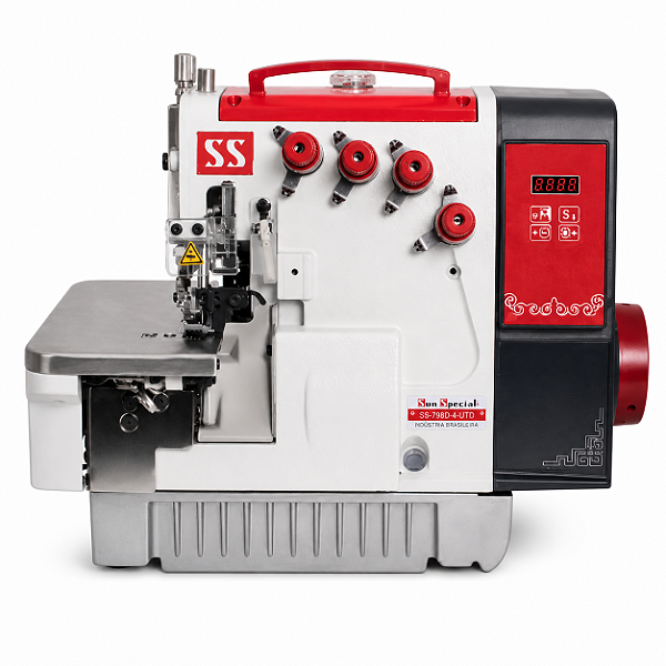 Máquina Overloque Ponto Cadeia Motor Direct Drive Sun Special SS65D-4-ST 110V + Kit Premium Carbon Exclusivo