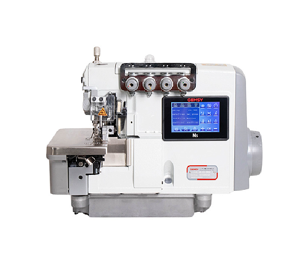 Máquina Interlock Média Eletrônica GEMSY N5-ES-516 220V - COM PÉS E MESA MONTADOS