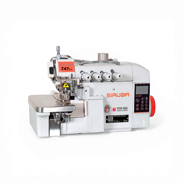 MAQUINA OVERLOQUE PONTO CADEIA SIRUBA 7.000 PPM ELETRONICA 747LQ-514M-324-ECB-U/DKLU2-1 - 220 V COM PÉS E MESA MONTADOS