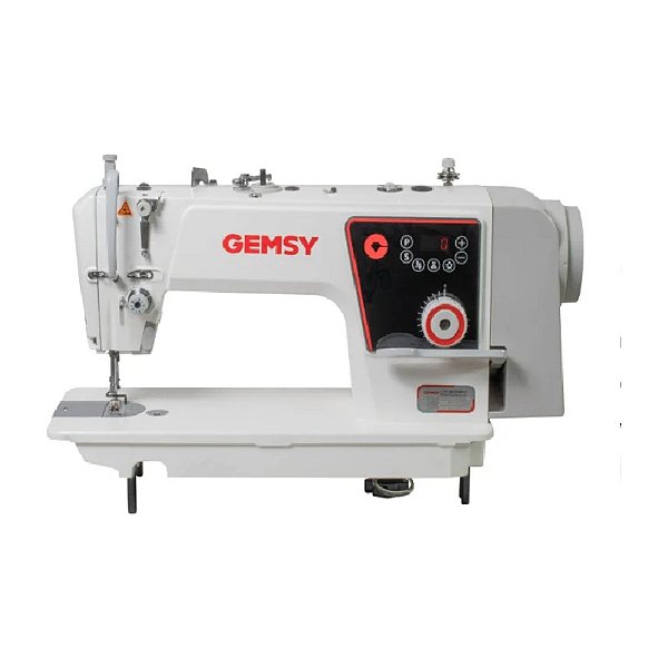 Máquina Reta Direct Drive com Corte Linha GEMSY G20-E1-SG - 220 V COM PÉS E MESA MONTADOS