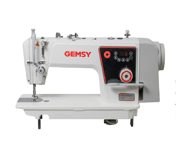 Máquina Reta Direct Drive com Corte Linha GEMSY G20-E1-SG - 110 V COM PÉS E MESA MONTADOS