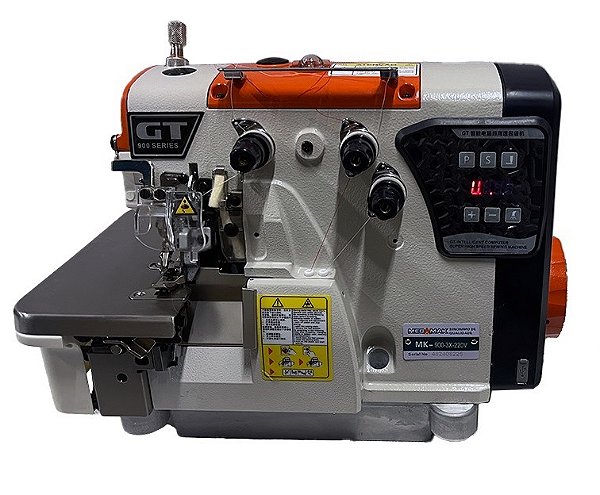 MAQUINA OVERLOQUE 1 AGULHA ALTA ROTAÇÃO 6000 PPM MEGAMAK MK-900-3X-220 V COM PÉS E MESA DESMONTADOS