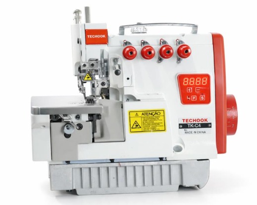 MAQUINA OVERLOQUE PONTO CADEIA 2 AGULHAS TECHOOK TK-C4 - 220 V COM PÉS E MESA DESMONTADOS