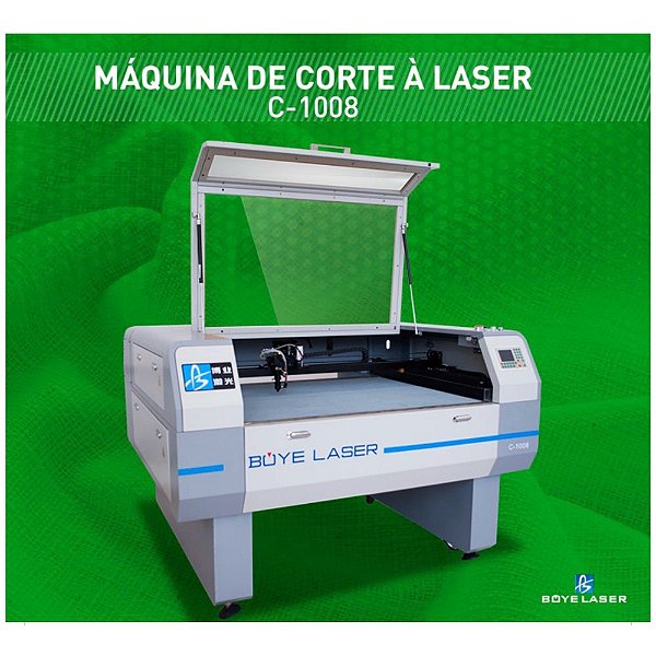 MAQUINA DE CORTE A LASER BOYE LASER MODELO CV 1008 - 130 A COM CAMERA