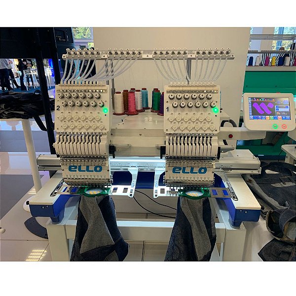 MAQUINA DE BORDAR ELLO 2 CABEÇAS 12 AGULHAS CTF EL-CTF1202 - 220 V