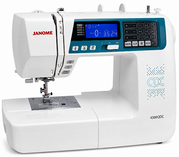 Máquina Janome 4300QDC 300 Pontos com Mesa Extensora e Kit para Quilting