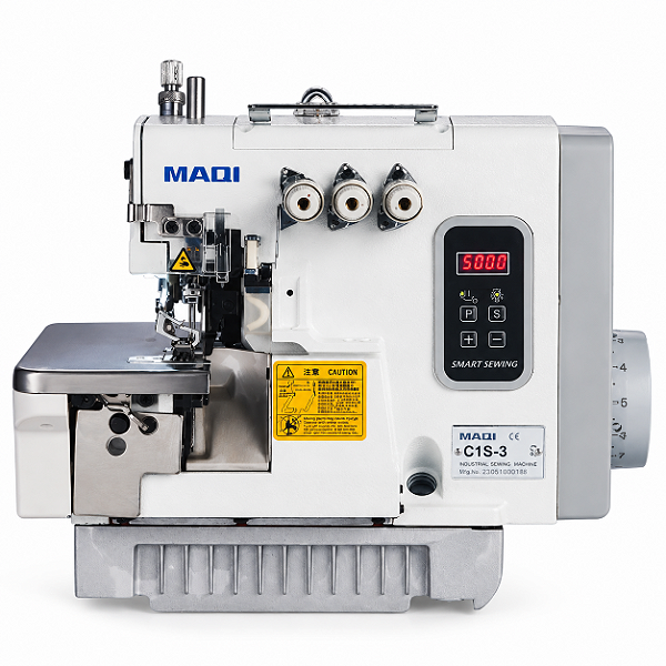 MÁQUINA OVERLOQUE INDUSTRIAL MAQI C1S-3 3 FIOS DIRECT DRIVE 220V + KIT PREMIUM CARBON + CADEIRA PARA COSTUREIRA
