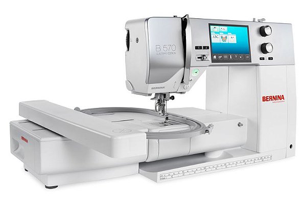 MAQUINA DE COSTURA E BORDADOS BERNINA B570 QE - BIVOLT COM KIT DE 20 LINHAS MADEIRA