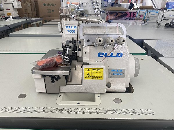MAQUINA DE COSTURA OVERLQUE INDUSTRIAL DIRECT DRIVE ELLO - EL 7000 - 4 FIOS - 220 V