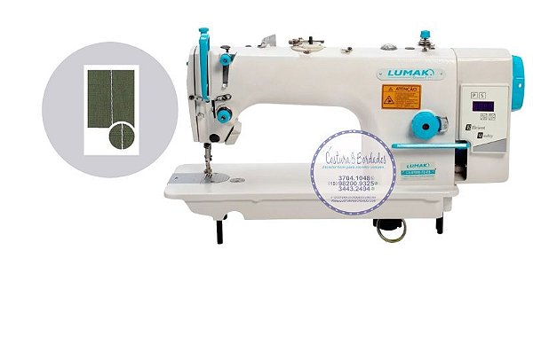 MAQUINA RETA INDUSTRIAL MOTOR DIRECT DRIVE COM REGULAGEM DE VELOCIDADE LUMAK LU8700D-TZ-ES -220 V