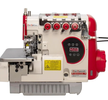 MAQUINA OVERLOQUE 4 FIOS 2 AGULHAS SUN SPECIAL SS94D-BK - 220 V COM PÉS E MESA MONTADOS