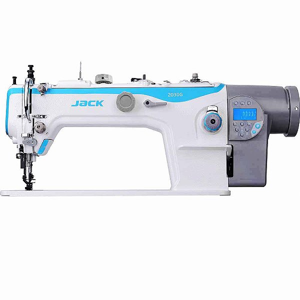 MAQUINA TRANSPORTE DUPLO BASE PLANA ELETRONICA JACK JK-2030GHC-4Q - 220 V COM PÉS E MESA MONTADOS