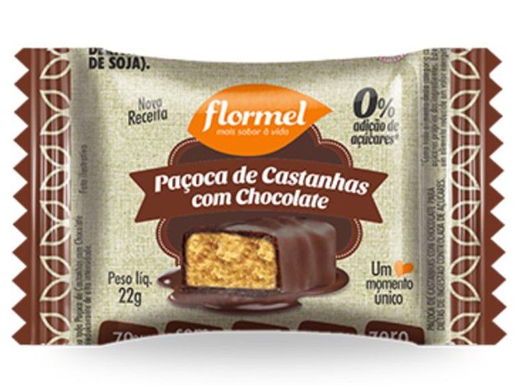 FLORMEL PACOCA DE CASTANHAS COM  CHOCOLATE  ZERO 20 GRAMAS