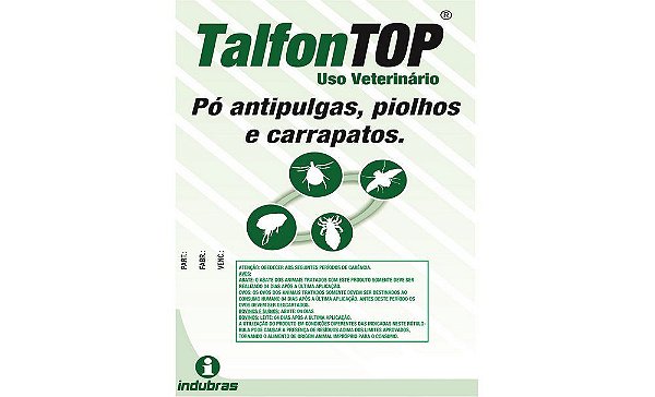 Talfon Top - Pó Antipulgas Piolhos e Carrapatos 1kg