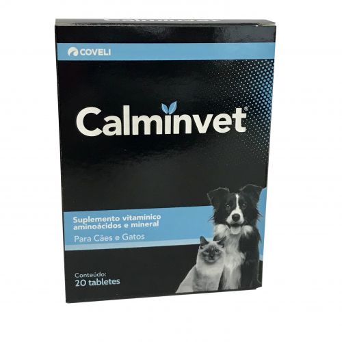 Calmante Calminvet Para Cães E Gatos - Fitoterápico 20 Comprimidos