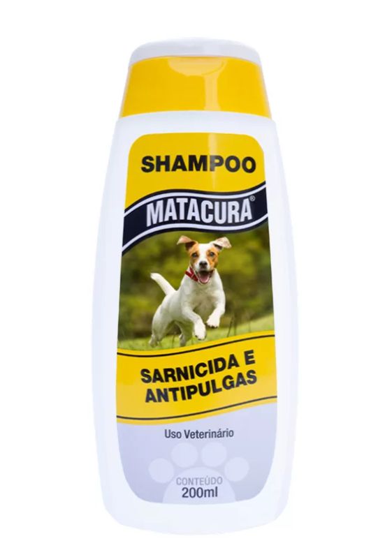 Shampoo Matacura Sarnicida e Anti-Pulgas para Cães 200ML