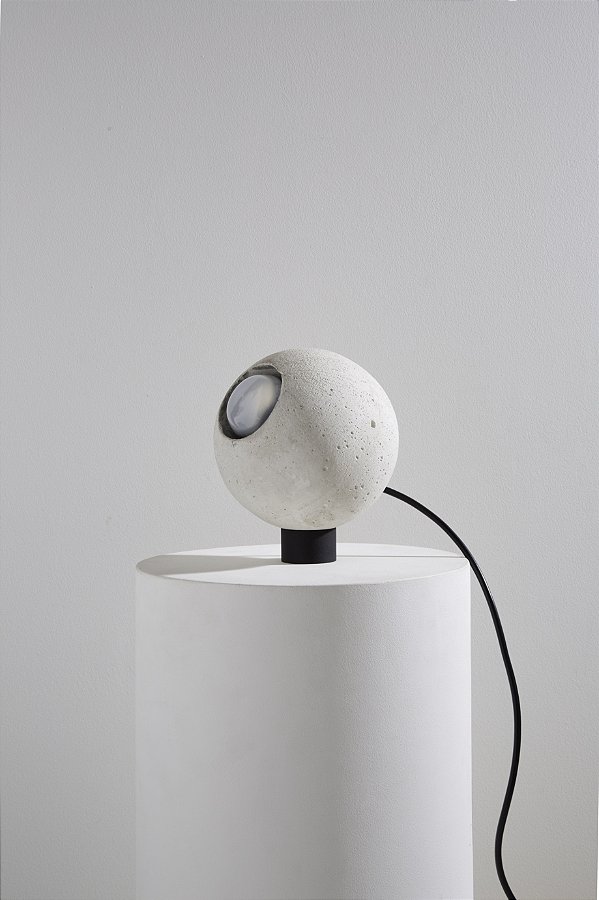 luminária esfera branca