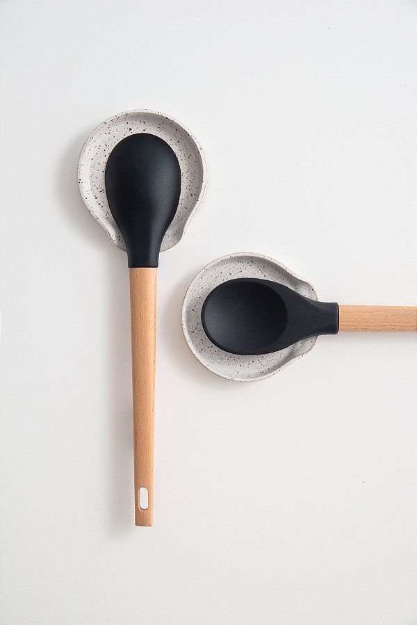 descanso para colher de cerâmica olíe