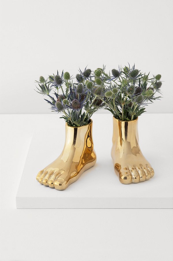 cachepot pés dourado