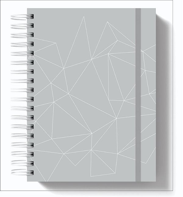 Planner Permanente: Geométrico Cinza