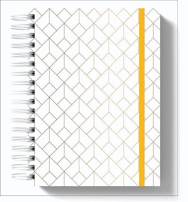 Agenda Permanente: Geométrico Dourado