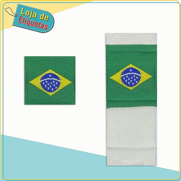 Bandeira do Brasil Clip com 3 dobras - 100 peças - Copa do Mundo
