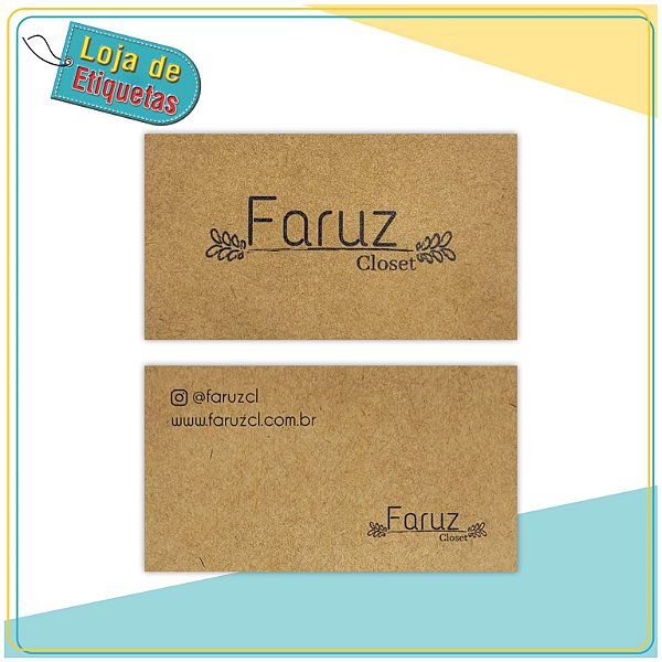 Cartões Personalizados Kraft 250g