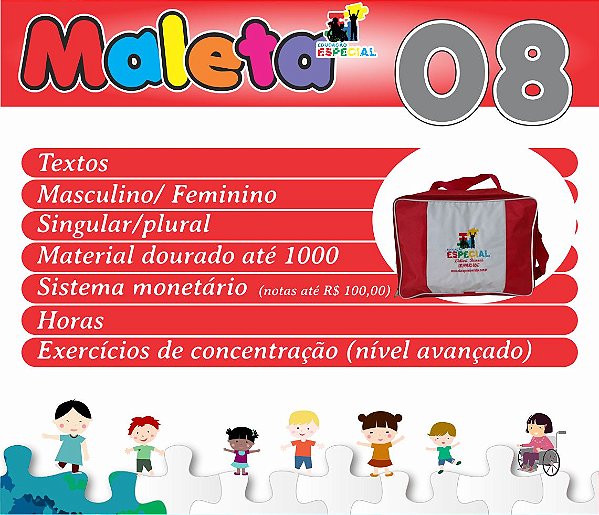 Maleta 08 - Kit com 30 Pastas (Sem estratégia)