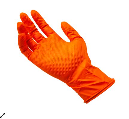 Luva Nitrilica LARANJA SUPERMAX IGNITE c/100UN