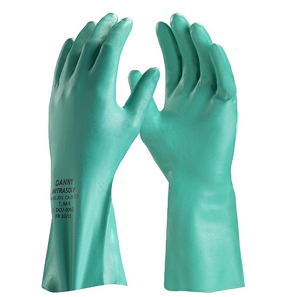 Luva Nitrílica VERDE NITRIFLEX com forro DA36101