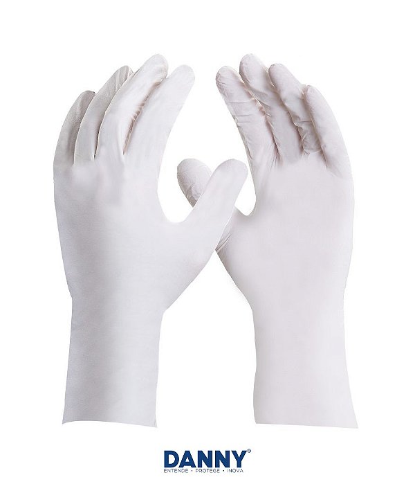 Luva Nitrílica Descartavel BRANCA SENSIFLEX PREMIUM DA90112 c/100un