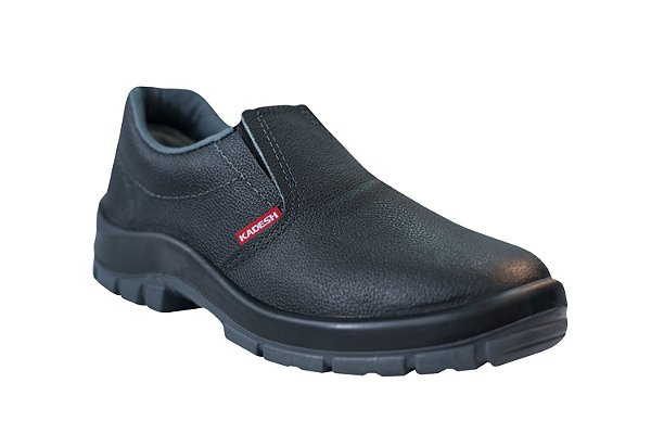 Sapato Elástico COURO Preto Kadesh c/ Biqueira de PVC