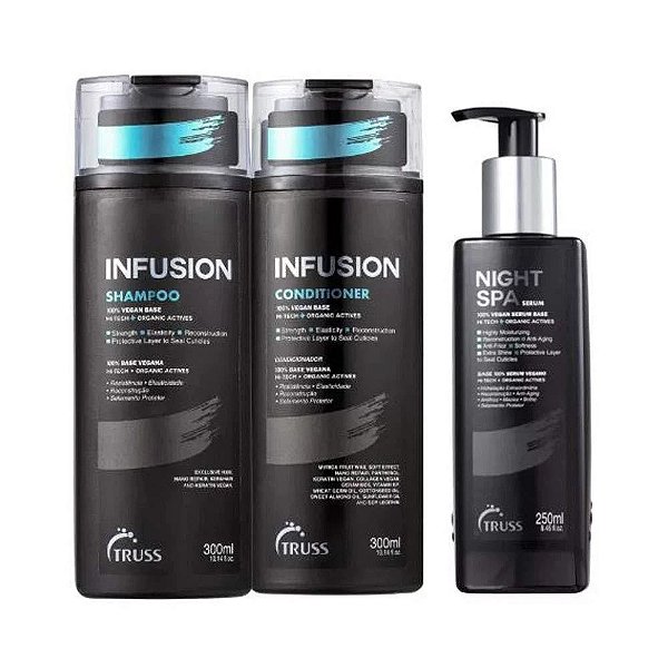 Kit Truss Duo Infusion Shampoo + Condicionador 300ml + Night Spa 250ml