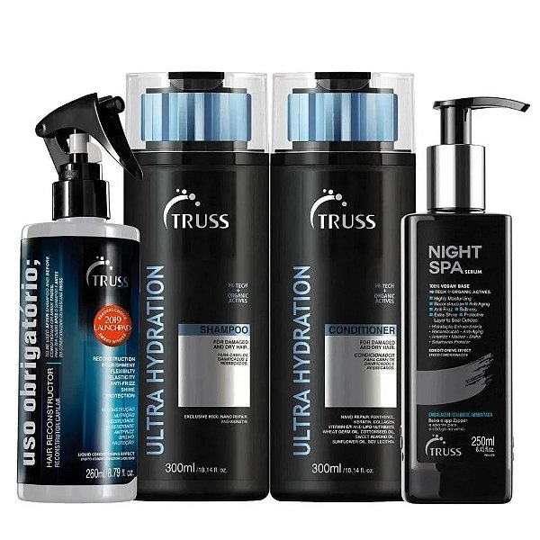 Kit Truss Duo Ultra Hydration  + Night Spa 250ml + Uso Obrigatório 260ml