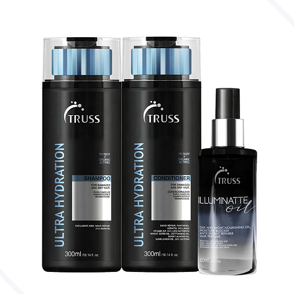 Kit Truss Duo Ultra Hydration (Shampoo + Condicionador) + Óleo Illuminatte 60ml