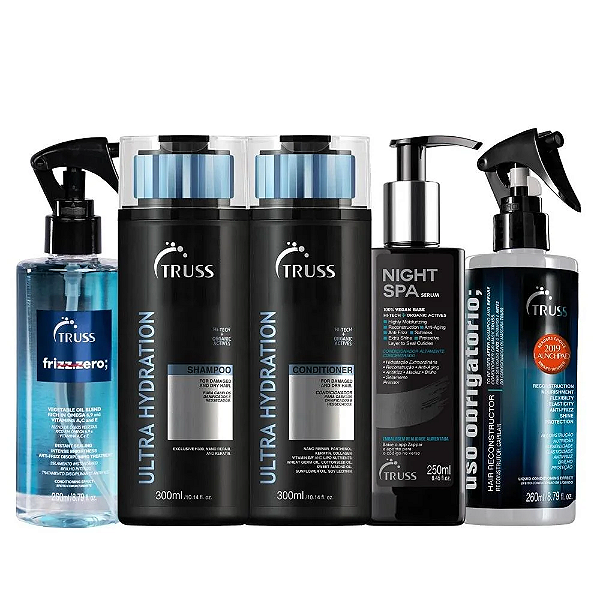 Kit Truss Duo Ultra Hydration + Frizz Zero + Night Spa + Uso Obrigatório