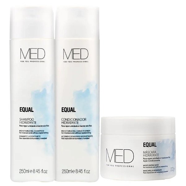 Kit Trio Med For You Equal (Shampoo 250ml + Condicionador 250ml + Máscara 200g)