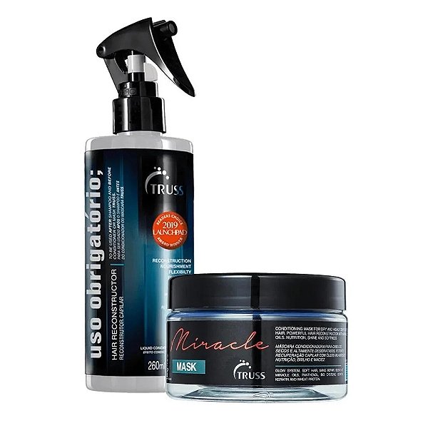 Kit Truss Máscara Miracle 180g + Uso Obrigatório 260ml