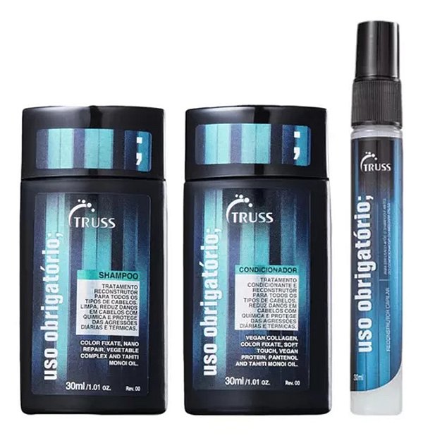 Truss Uso Obrigatório Mini Shampoo + Condicionador+ Uso Obrigatório 30ml