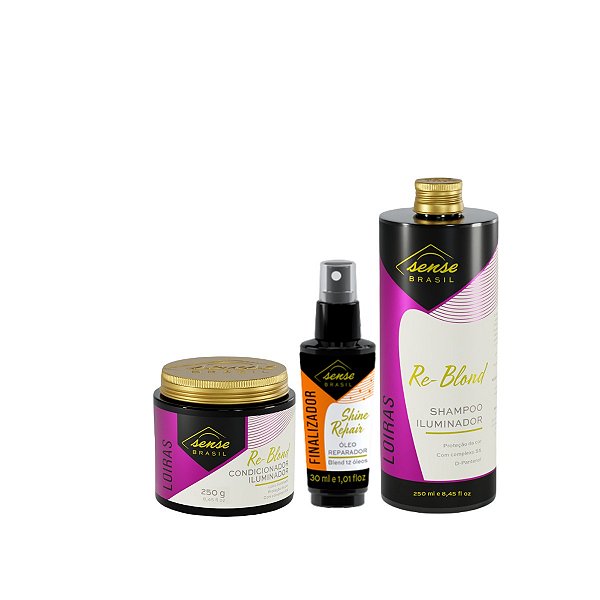 Kit Sense Re-Blond Shampoo + Condicionador  + Óleo Finalizador