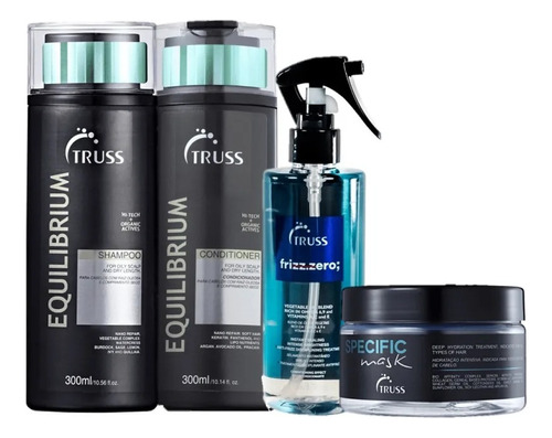 Kit Truss Duo Equlibrium + Spray Frizz Zero 260ml + Specific Mask 180g