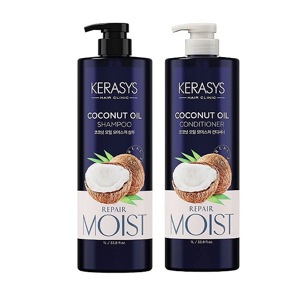 Kerasys Kit Duo Coconut Profissional Shampoo + Condicionador 1litro