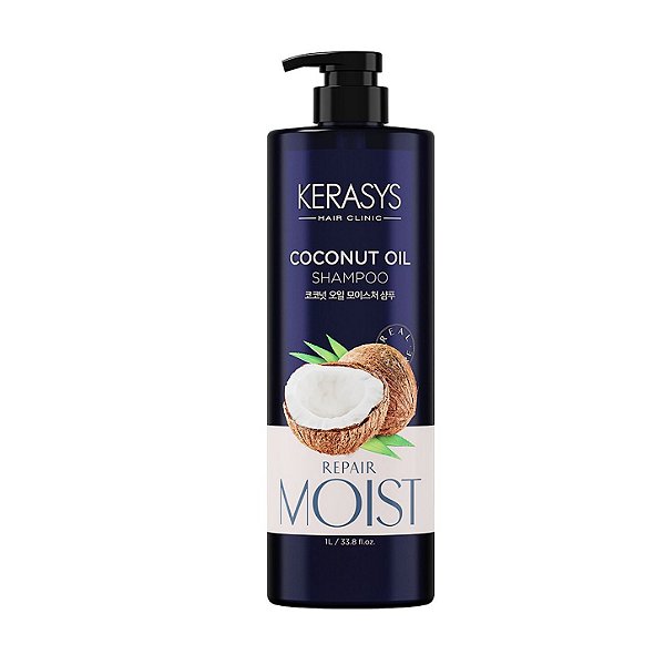 Kerasys Shampoo Coconut 1L Cabelos Secos